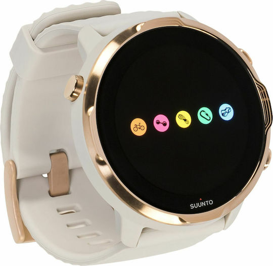 Suunto 7 50mm Αδιάβροχο Smartwatch με Παλμογράφο (Sandstone Rosegold)
