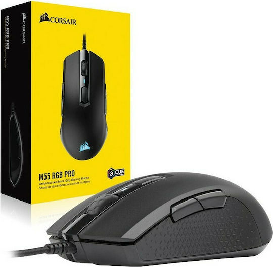 Corsair M55 RGB Pro Gaming Gaming Maus 12400 DPI Schwarz