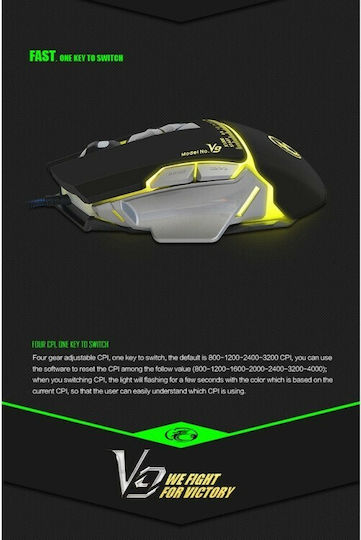 iMice V9 RGB Gaming Mouse 3200 DPI Negru