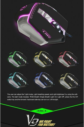iMice V9 RGB Gaming Mouse 3200 DPI Negru
