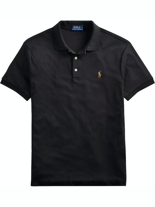 Polo Bluza Tricou Cu Mânecă Scurtă Neagră
