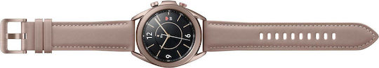 Samsung Galaxy Watch3 LTE Stainless Steel 41mm Αδιάβροχο με eSIM και Παλμογράφο (Mystic Bronze)