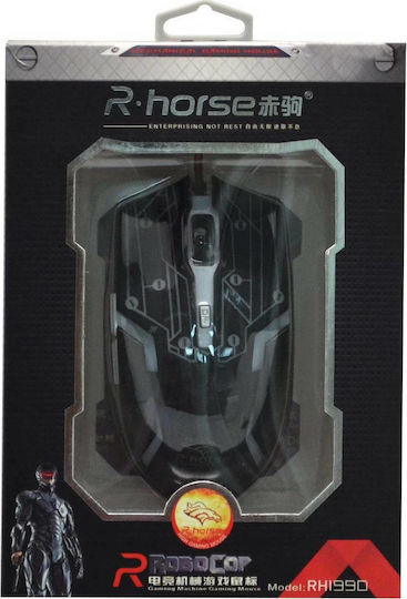 R-Horse RH-1990 Robocop Series Gaming Mouse 3200 DPI Black - Grey