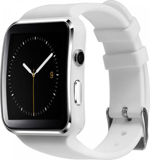 X6 45mm Smartwatch με SIM (Λευκό)