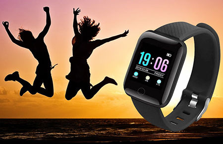 Y68 Smartwatch με Παλμογράφο (Μαύρο)