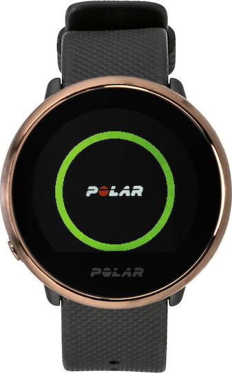 Polar Ignite 43mm Αδιάβροχο Smartwatch με Παλμογράφο (Copper Silicone)