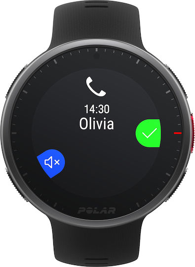 Polar Vantage V2 Aluminium 47mm Αδιάβροχο Smartwatch με Παλμογράφο (Μαύρο)
