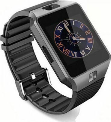 DZ09 43mm Smartwatch με SIM (Ασημί)