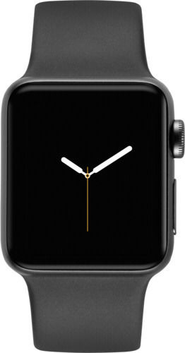 Apple Watch Series 3 Aluminium 38mm Αδιάβροχο με Παλμογράφο (Grey/Black)