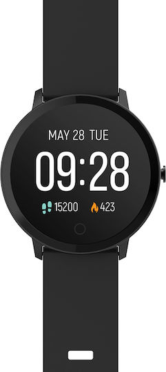 Forever ForeVive SB-320 43mm Smartwatch με Παλμογράφο (Μαύρο)