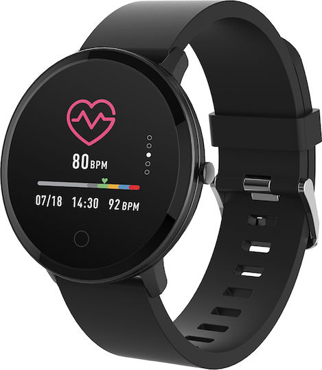 Forever ForeVive SB-320 43mm Smartwatch με Παλμογράφο (Μαύρο)