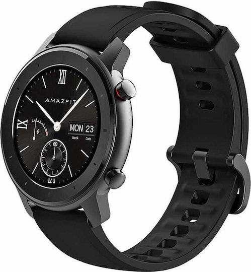 Amazfit GTR Aluminium 42mm Waterproof Smartwatch with Heart Rate Monitor (Starry Black)