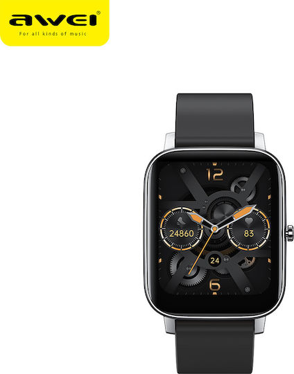 Awei H6 Smartwatch με Παλμογράφο (Μαύρο)