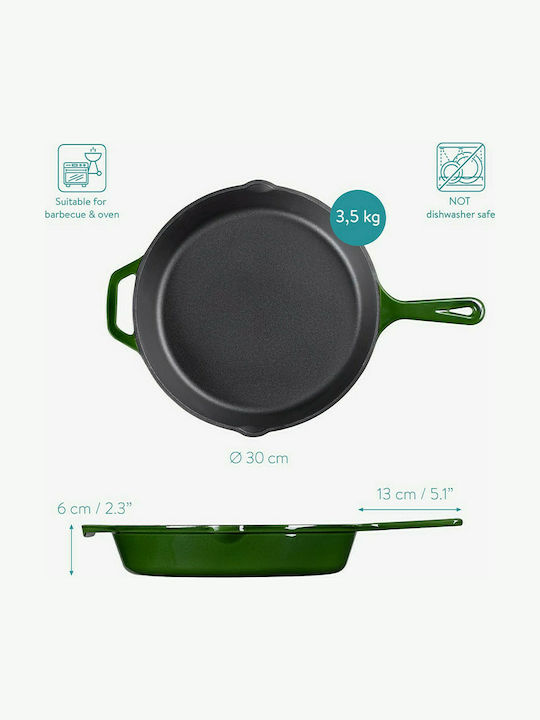 Navaris Tigaie din Fontă Verde închis 30cm