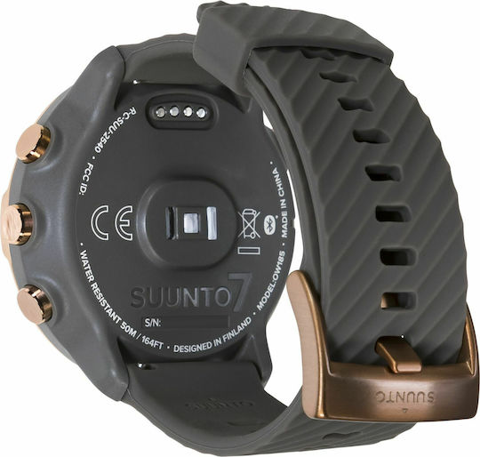 Suunto 7 50мм Водоустойчив Смартчасовник с Пулсомер (Graphite Copper)
