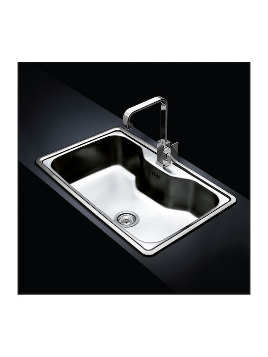 Fortinox Arena 22060 108-22060-110 22060-110 Drop-In Sink Inox Satin W60xD50cm Silver