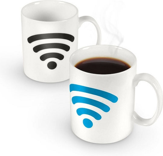 Hot Spot WiFi Wärmeempfindliche Porzellan Tasse Weiß 300ml