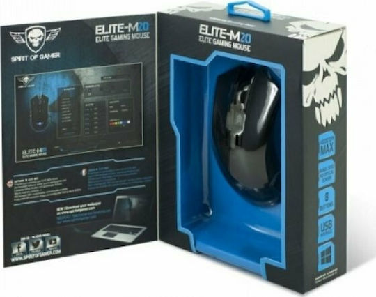 Spirit of Gamer Elite M20 Black Edition RGB Gaming Mouse 4000 DPI Black