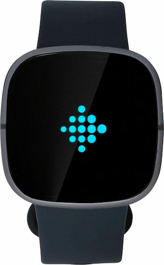 Fitbit Sense Aluminium 40mm Αδιάβροχο Smartwatch με Παλμογράφο (Carbon/Graphite Stainless Steel)