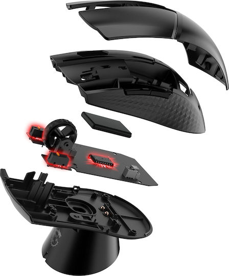MSI Clutch GM41 Lightweight Wireless Ασύρματο RGB Gaming Ποντίκι 6400 DPI Μαύρο