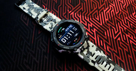 Amazfit T-Rex 48mm Wasserdicht Smartwatch mit Pulsmesser (Camo Green)
