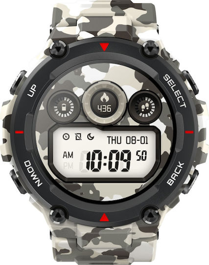 Amazfit T-Rex 48mm Wasserdicht Smartwatch mit Pulsmesser (Camo Green)