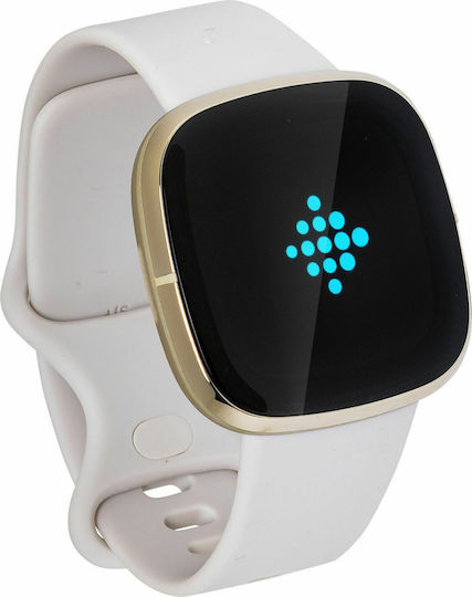 Fitbit Sense Oțel inoxidabil 40mm Rezistent la apă Smartwatch (Alb)