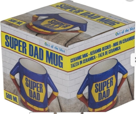 Octopus Super Dad Чаша Керамична Синя