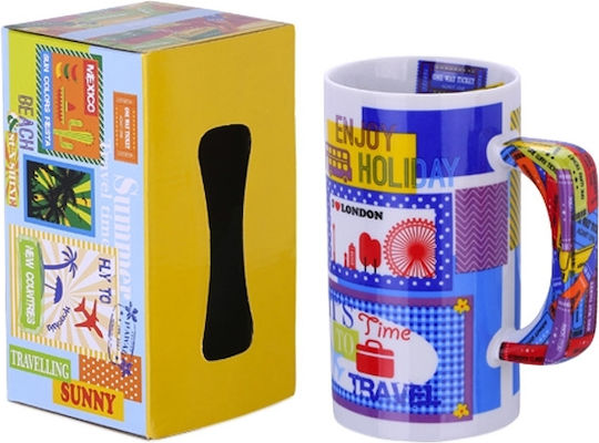 SP Souliotis Enjoy Holiday Κούπα από Πορσελάνη Πολύχρωμη 570ml