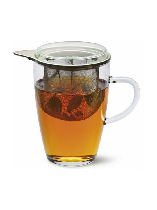Simax Mug Glass with Lid Transparent 350ml