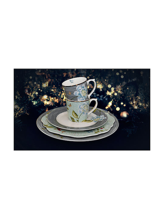 Laura Ashley Heritage Κούπα από Πορσελάνη Midnight Pinstripe Mint 320ml