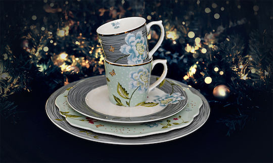 Laura Ashley Heritage Mug from Porcelain Midnight Pinstripe Mint 320ml