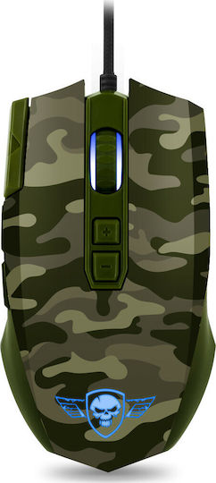 Spirit of Gamer M50 Army Edition RGB Gaming Ποντίκι 4000 DPI Πράσινο