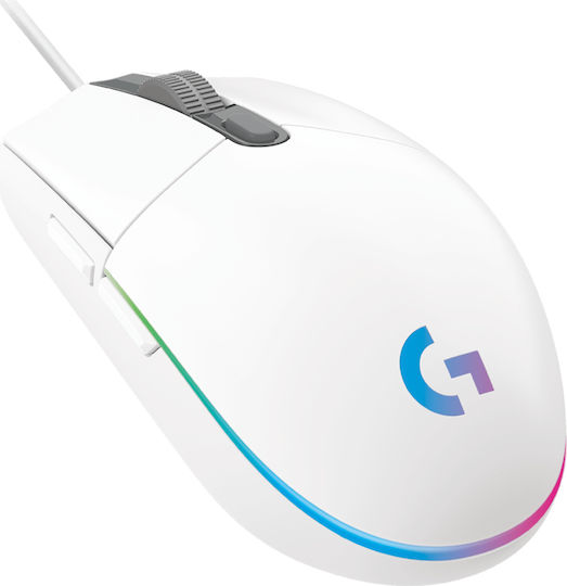 Logitech G203 Lightsync RGB Геймърска Мишка 8000 DPI Бял