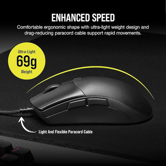 Corsair Sabre Pro Champion Gaming Ποντίκι 18000 DPI Μαύρο