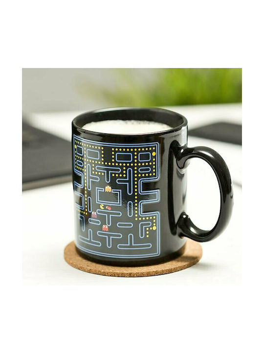 Paladone Pac Man Чаша с Промяна на Топлината Керамична Черна 330ml