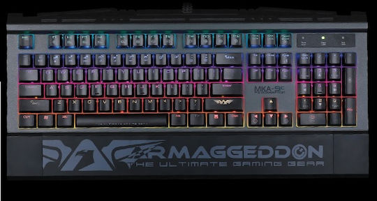 Armaggeddon MKA-9C Psychraptor Gaming Mechanical Keyboard with Kailh Red Switches and RGB Lighting English US