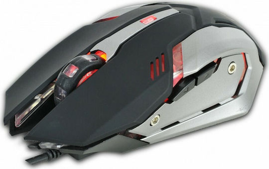 Rebeltec Interceptor Gaming Keyboard Set with RGB Lighting & Mouse English US Gray