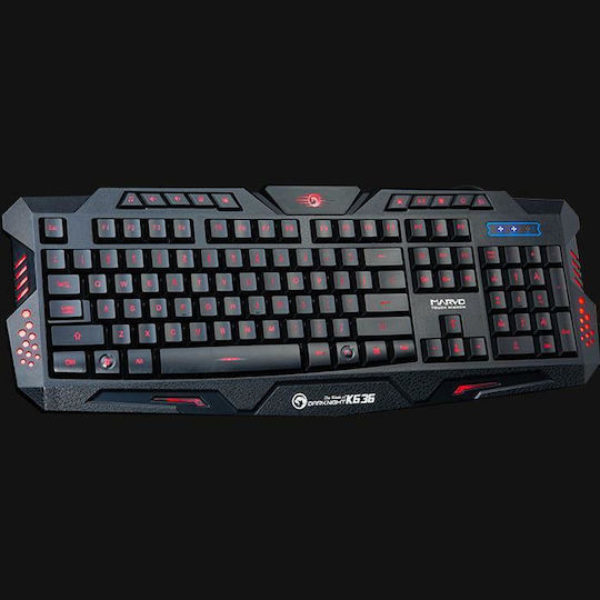 Marvo K636 Гейминг Клавиатура с Подсветени клавиши (Английски US) Черен