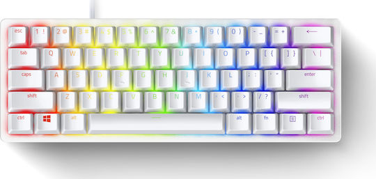Razer Huntsman Mini Gaming Mechanical Keyboard 60% with Razer Clicky switches and RGB lighting (English US) White