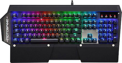 Motospeed CK88 Gaming Tastatură mecanică cu Outemu Albastru switch-uri și iluminare RGB (Grecesc)