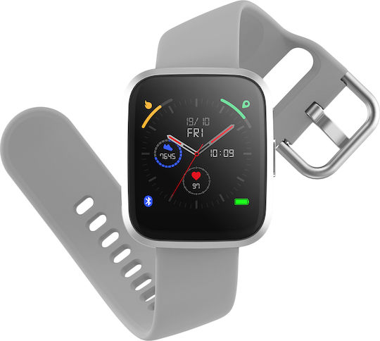 Forever ForeVigo 2 SW-310 Smartwatch με Παλμογράφο (Ασημί)