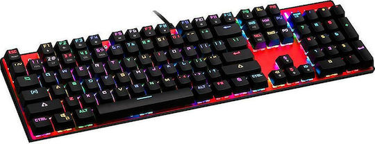 Motospeed Inflictor CK104 Gaming Μηχανικό Πληκτρολόγιο με Outemu Blue διακόπτες και RGB φωτισμό (Αγγλικό US) Κόκκινο