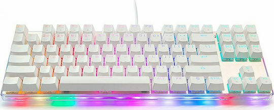 Motospeed K87S Гейминг Механична Клавиатура Tenkeyless с Kailh Red Суичове и RGB Осветление Английски US Бяла