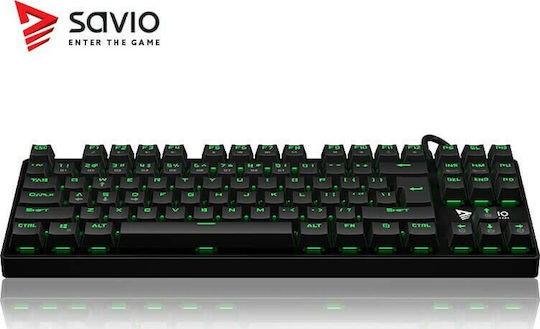 Savio Tempest RX Gaming Mechanical Keyboard Tenkeyless with Outemu Green switches and Illuminated keys (English US)