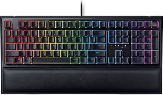 Razer Ornata V2 Gaming Μηχανικό Πληκτρολόγιο με Μεμβράνης διακόπτες και RGB φωτισμό (Ελληνικό)