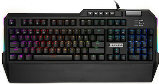 Zeroground KB-3400G Taigen v3.0 Gaming Μηχανικό Πληκτρολόγιο με Outemu Red διακόπτες και RGB φωτισμό (Αγγλικό US)