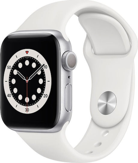 Apple Watch Series 6 Aluminiu 40mm Rezistent la apă cu Pulsometru (Alb)