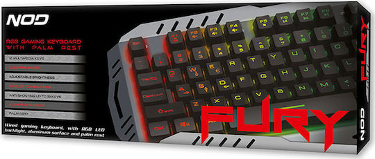 NOD Fury Gaming Tastatur mit RGB-Beleuchtung (Englisch US)