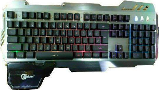 Andowl Q-803 Σετ Gaming Πληκτρολόγιο με RGB φωτισμό & Ποντίκι (Αγγλικό US) Γκρι